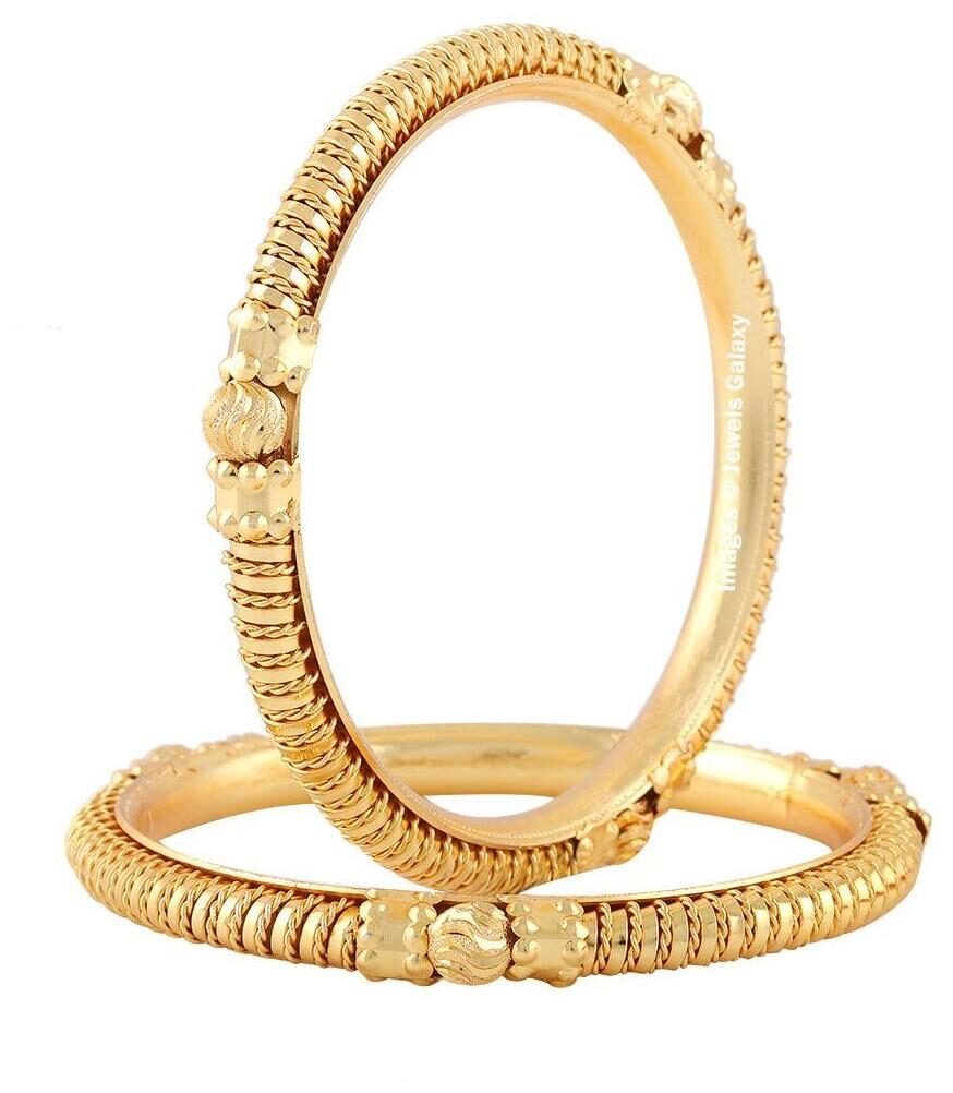 

Jewels Galaxy Exclusive Traditional Gold Plated Bangles - Set of 2