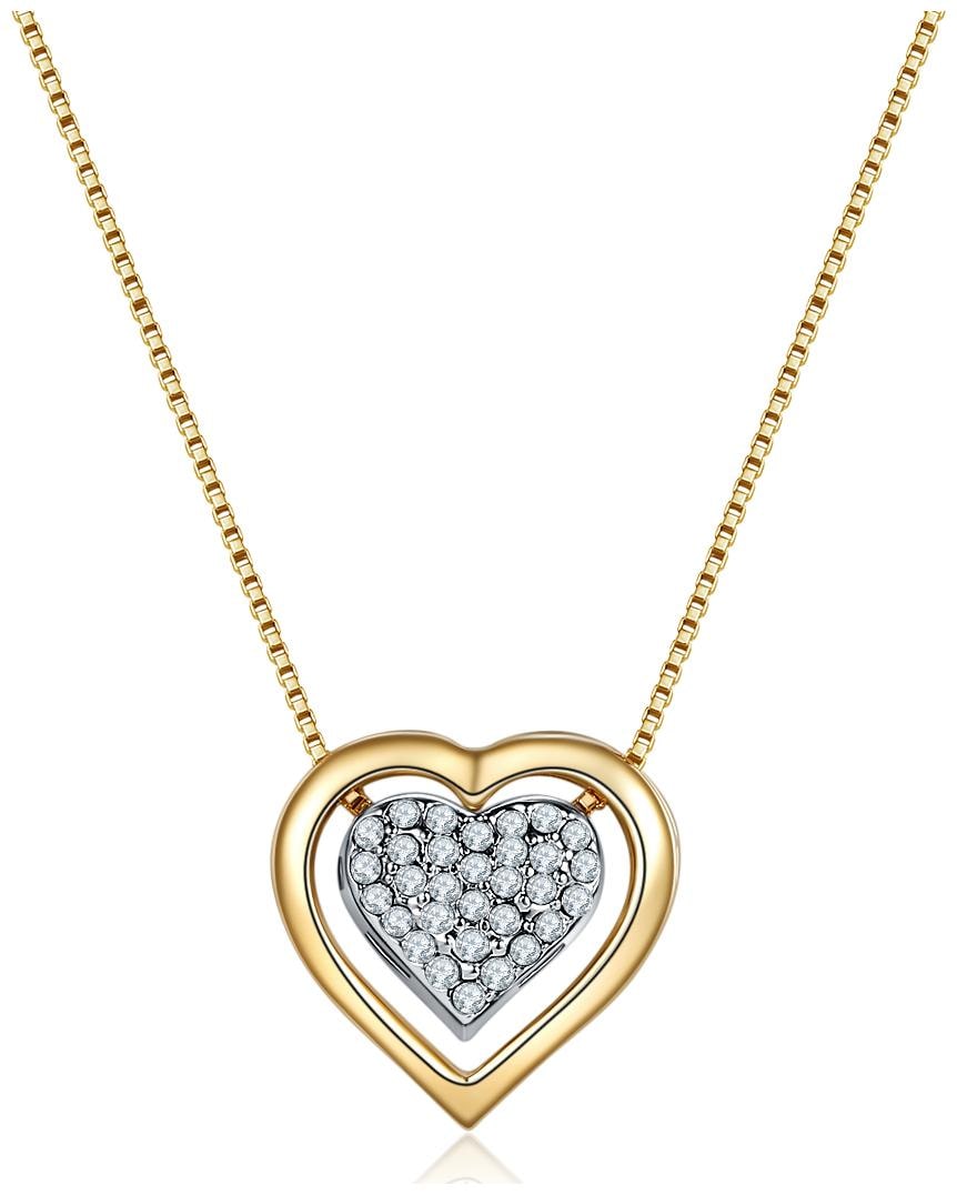 

Jewels Galaxy Romantic Heart Inspired Crystals From Swarovski Gold Plated Stunning Pendant For Women Girls