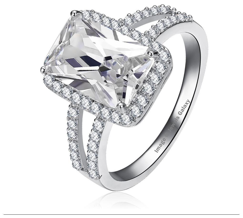 

Jewels Galaxy Ring 18K Gold Platinum Plated Clear Aaa Cubic Zircon Ring For Women Girls