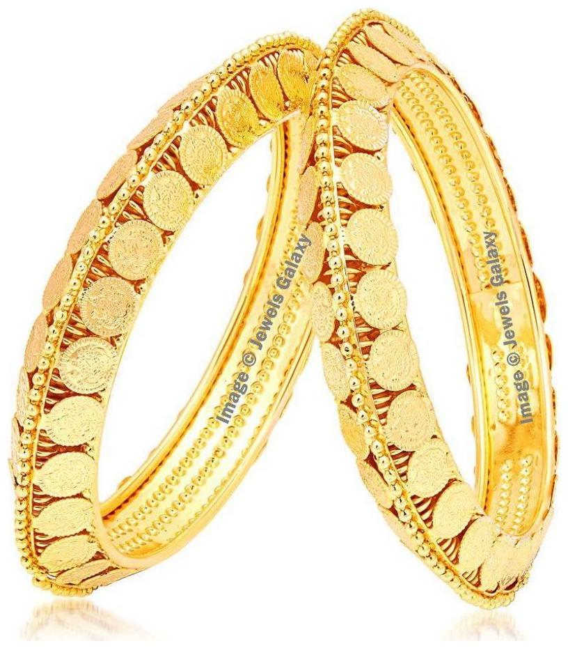 

Jewels Galaxy Gold Plated Coinage Bangles Collection - Set Of 2