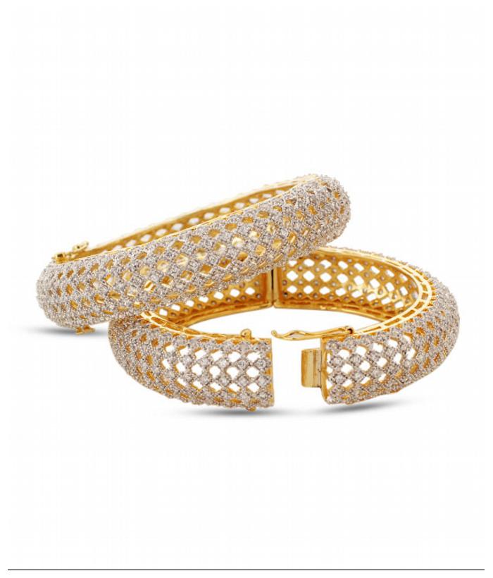 

Jewels Galaxy Elegant Set of 2 AD Bangles