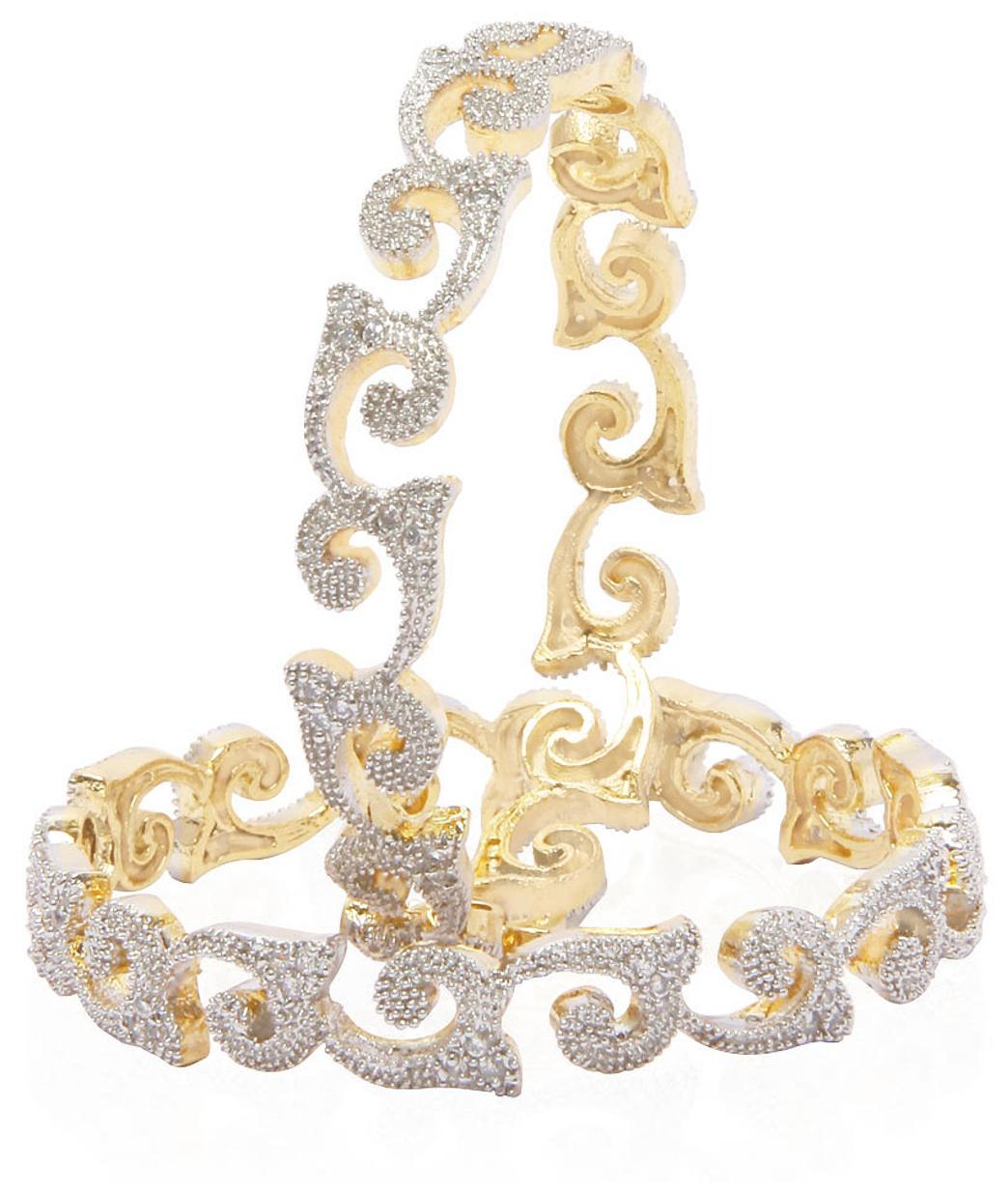 

Jewels Galaxy Well Crafted Set Of 2 Ad Bangles