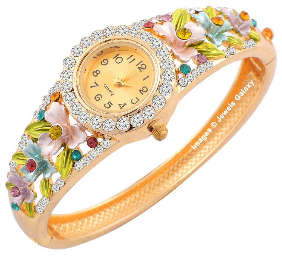 

Jewels Galaxy Exclusive Sparkling AD Limited Edition Floral Designer Multicolor Stunning Bracelet For Women Girls