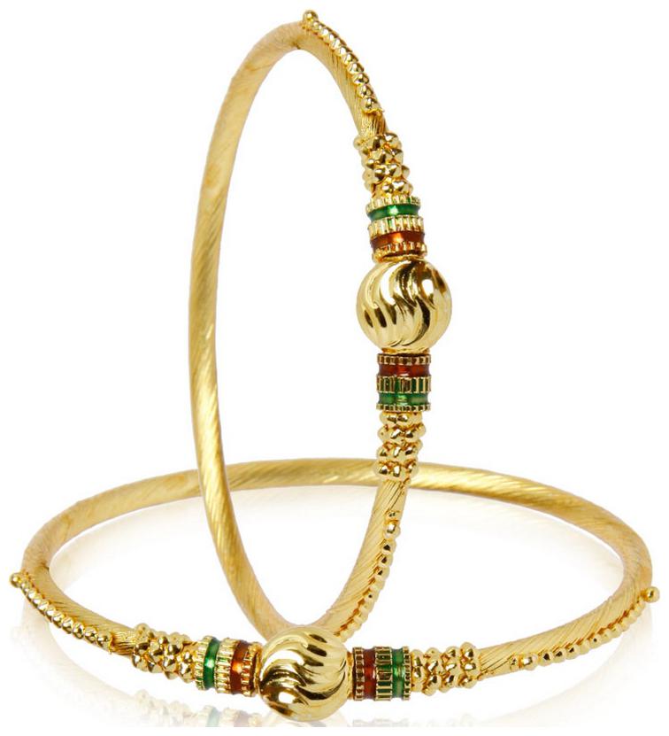 

Jewels Galaxy Trendy Gold Plated Bangles