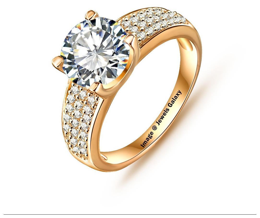 

Jewels Galaxy Luxuria New Arrival Circular Ring Gold Plated Micro Inlay AAA Cubic Zircon Rings For Women