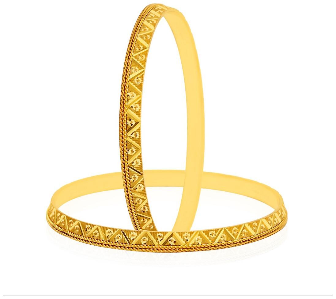

Jewels Galaxy Designer Gold Plated Bangles - Set Of 2
