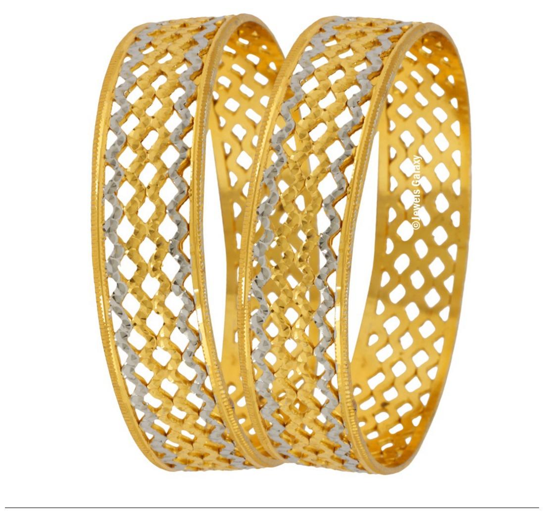 

Jewels Galaxy Broad Gold Plated Bangles