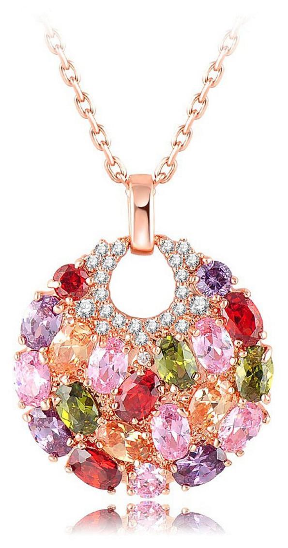 

Jewels Galaxy Luxuria 18K Gold Plated Top Quality AAA Swiss Cubic Zirconia Pendant for Women