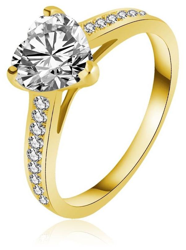 

Jewels Galaxy Fashion New Women Round Circle Ring Gold Plated AAA Zirconia Engagement Ring Wedding Party