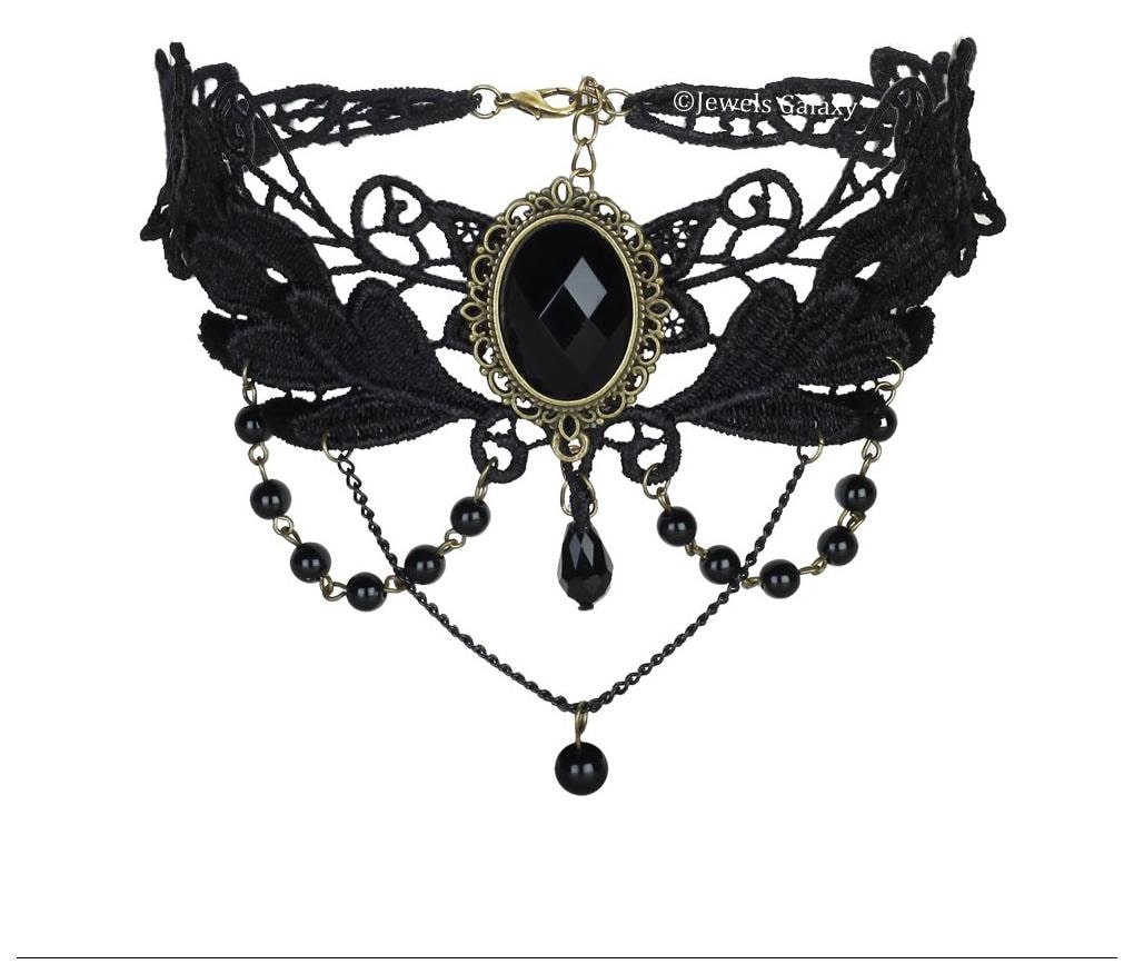 

Jewels Galaxy Beautiful And Stylish Black Pearl Designer Chokar Necklace
