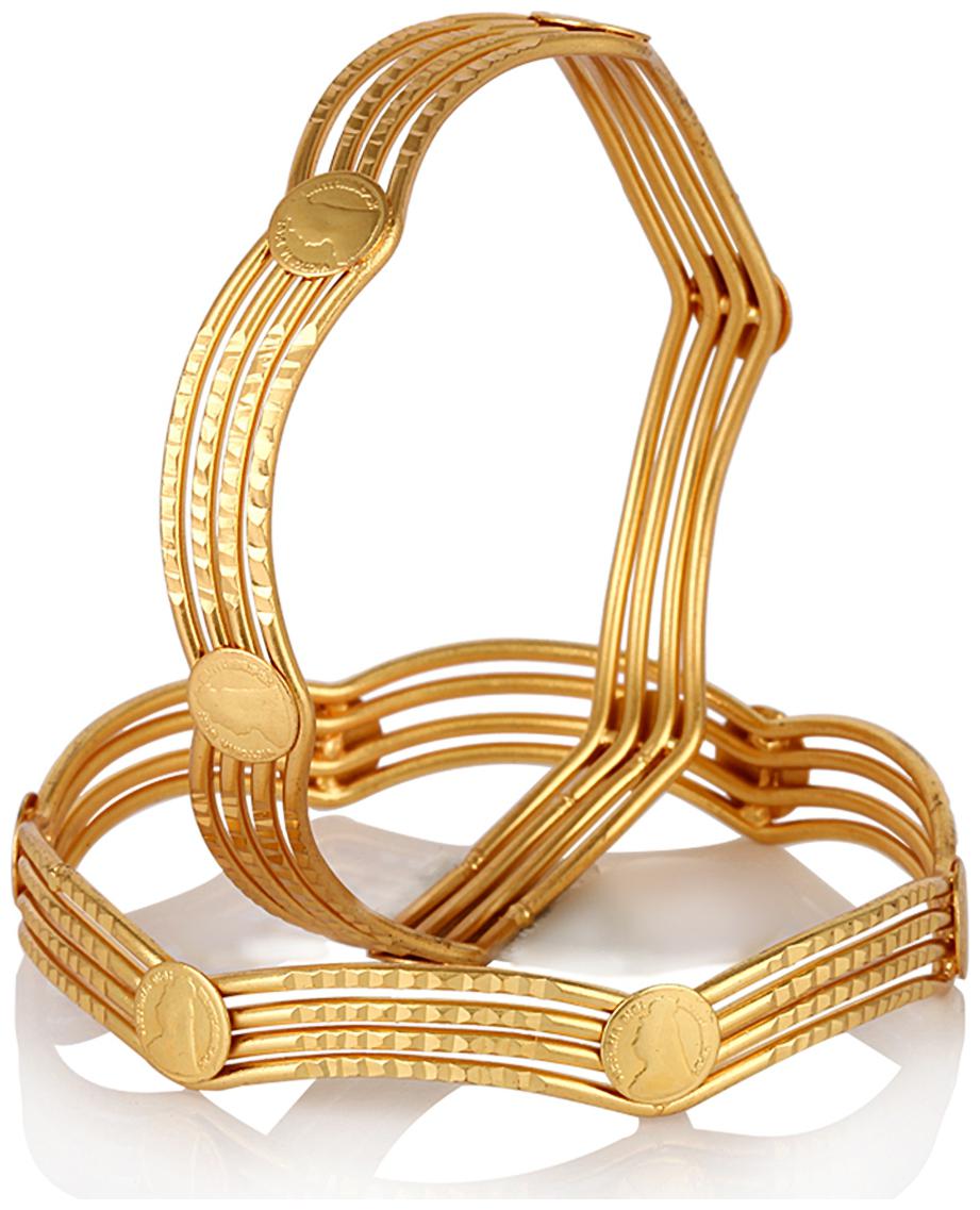 

Jewels Galaxy Glistening Gold Plated Bangles
