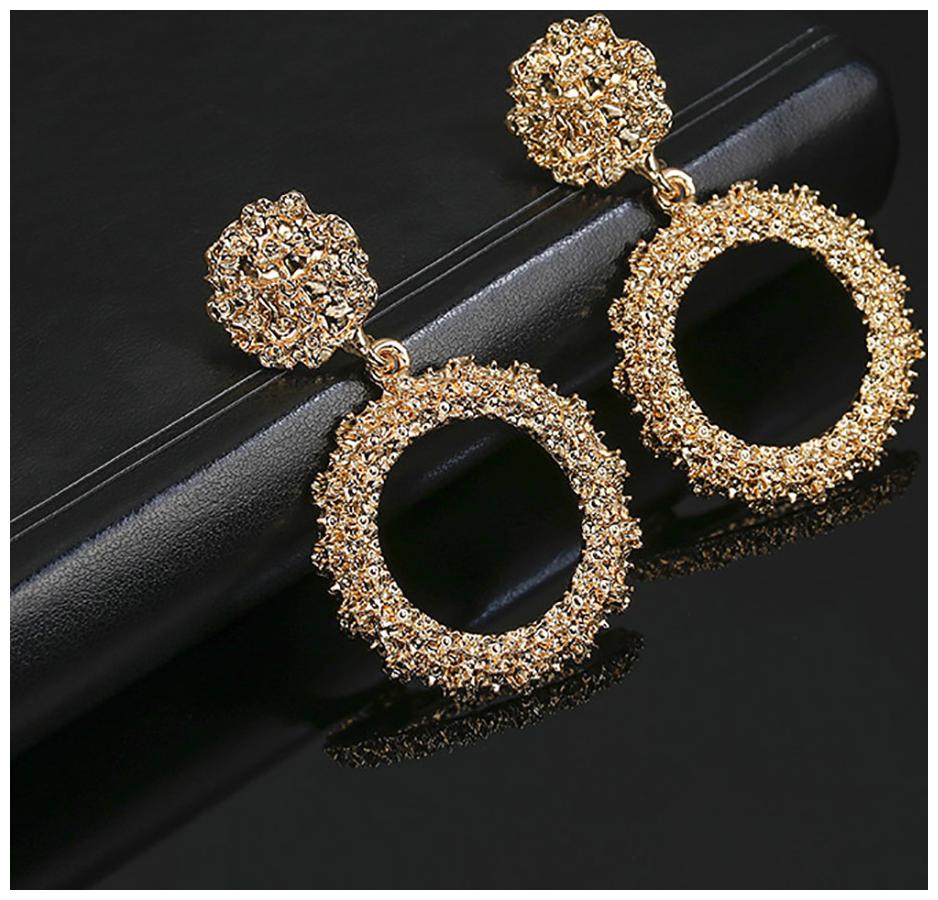 

Jewels Galaxy Delicate Handcrafted Circular Mesmerizing Drop Earrings