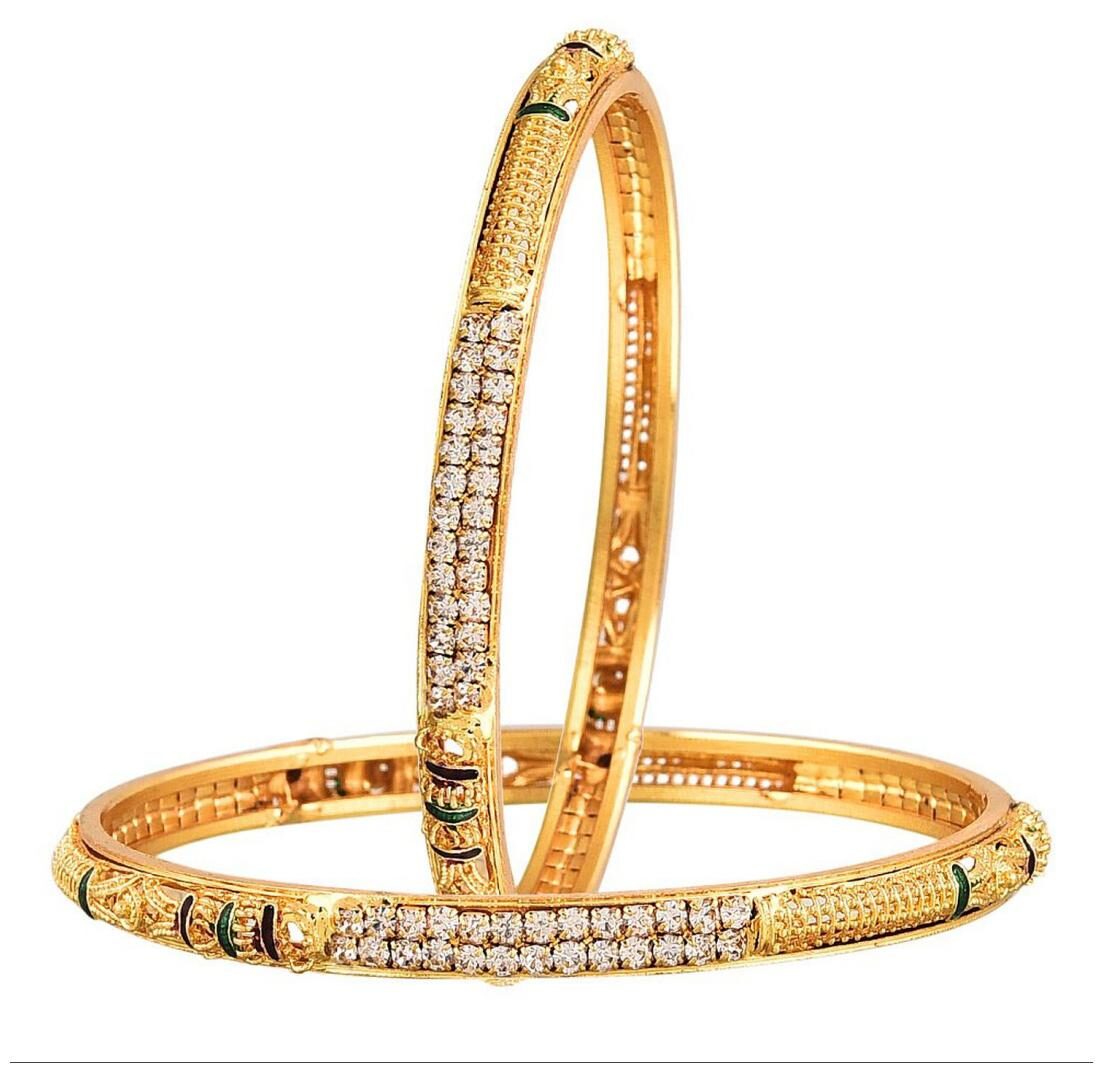 

Jewels Galaxy Designer Gold Plated Bangles