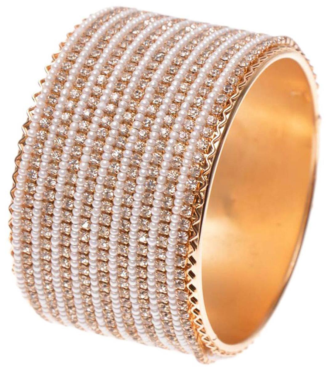 

Jewels Galaxy White Bangle Set