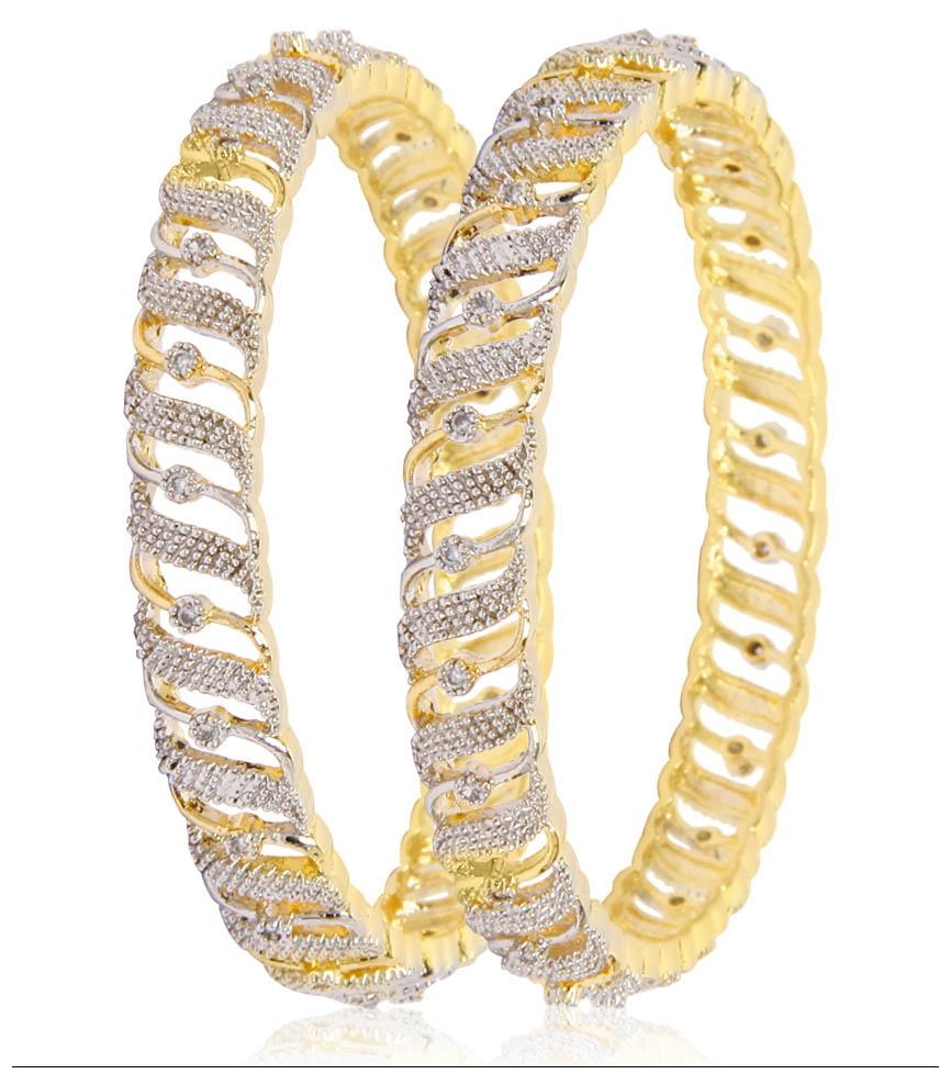 

Jewels Galaxy Hand Crafted Precious American Diamond Bangles
