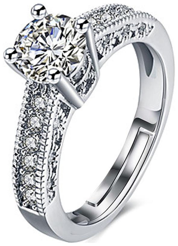 

Jewels Galaxy Wonderful Crystal Silver Plated Amazing Ring For Women