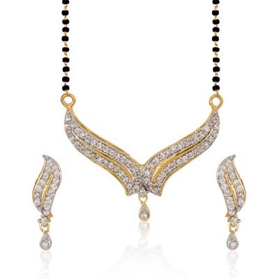 

Jewels Galaxy White Mangalsutra Set