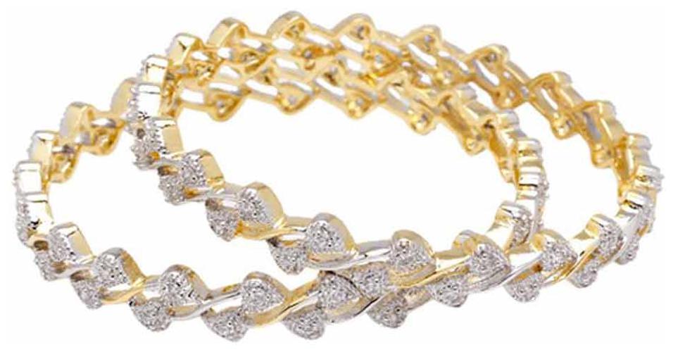 

Jewels Galaxy American Diamond Bangle Set