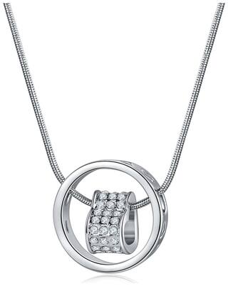 Jewels Galaxy Amazing Contemporary Crystals From Swarovski Platinum Plated Splendid Pendant For Women/Girls