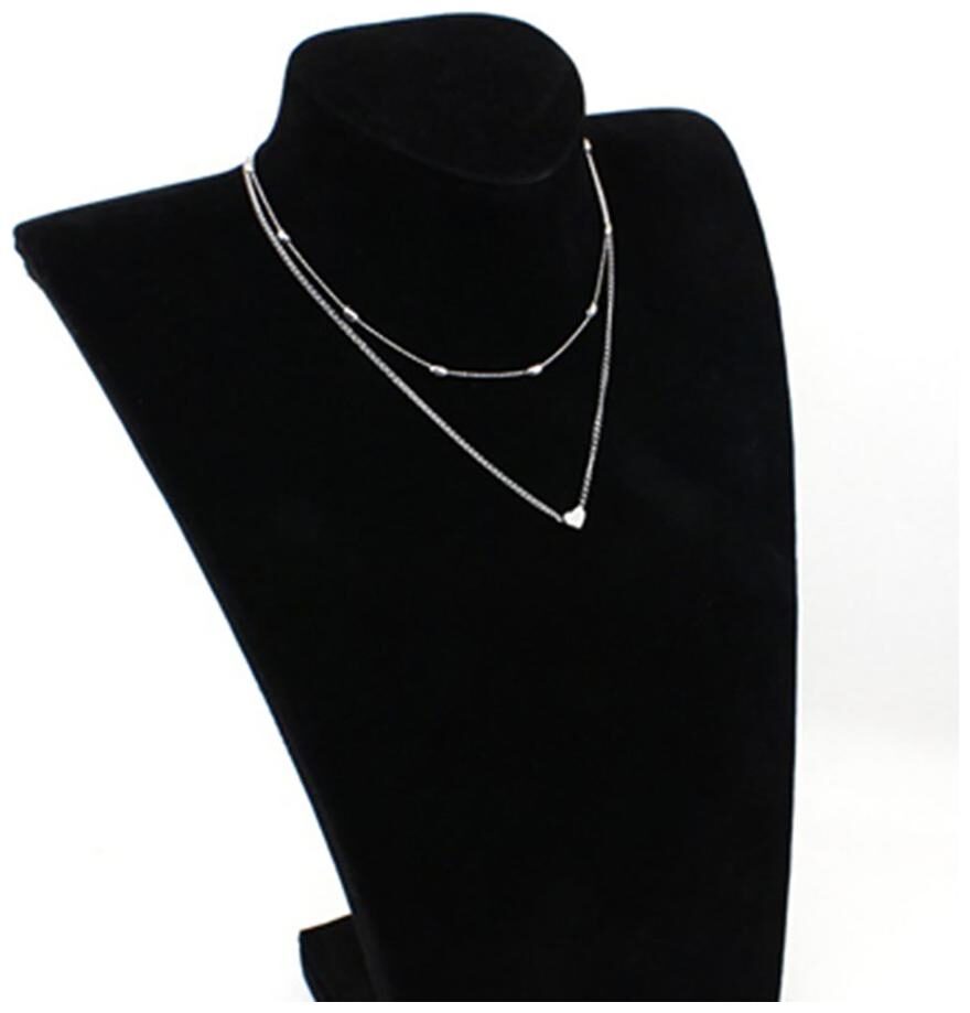 

Jewels Galaxy Splendid Heart Inspired Double Layered Marvelous Statement Necklace For Women Girls