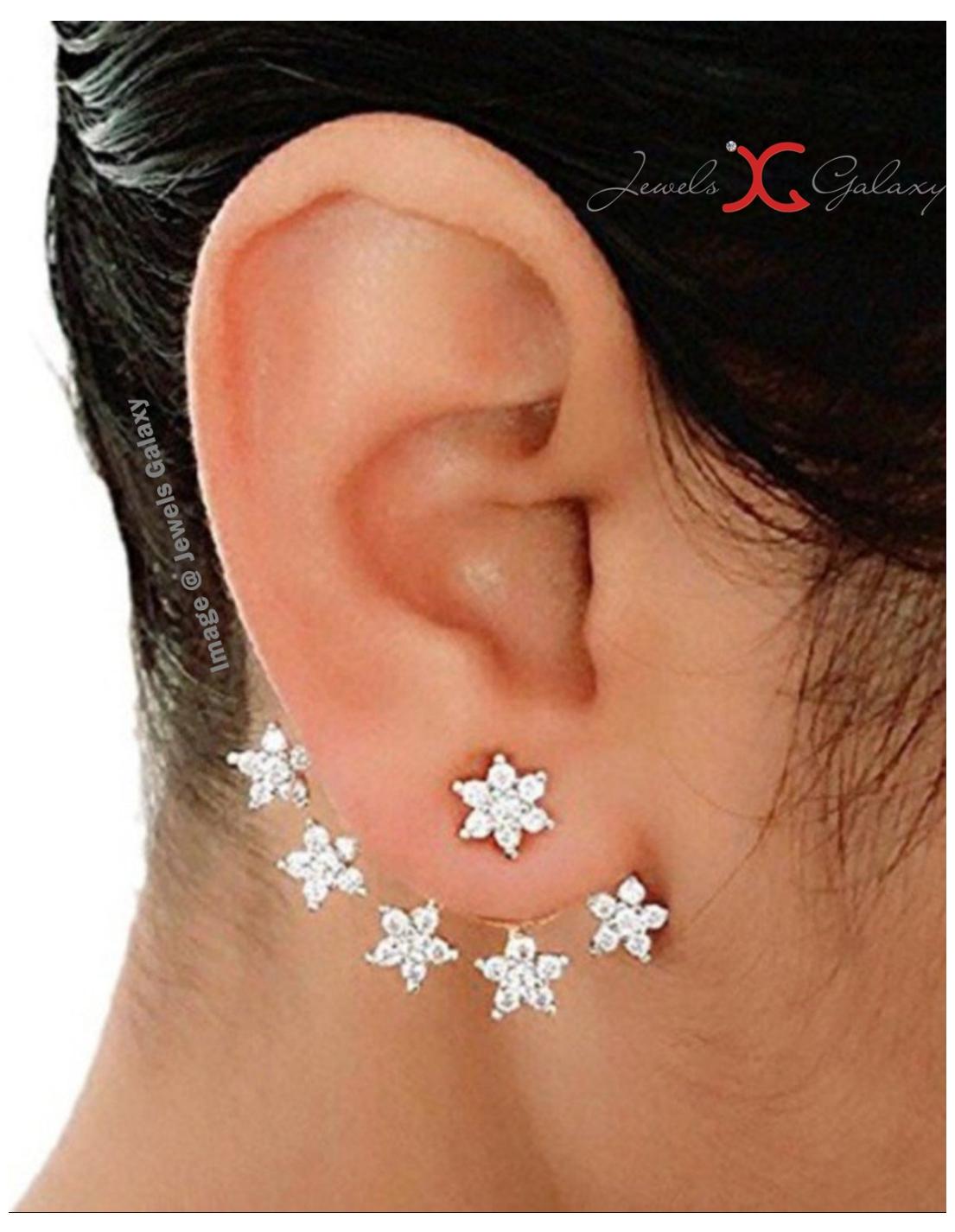 

Jewels Galaxy White Gold Plated Designer Stud Earrings for Women Girls