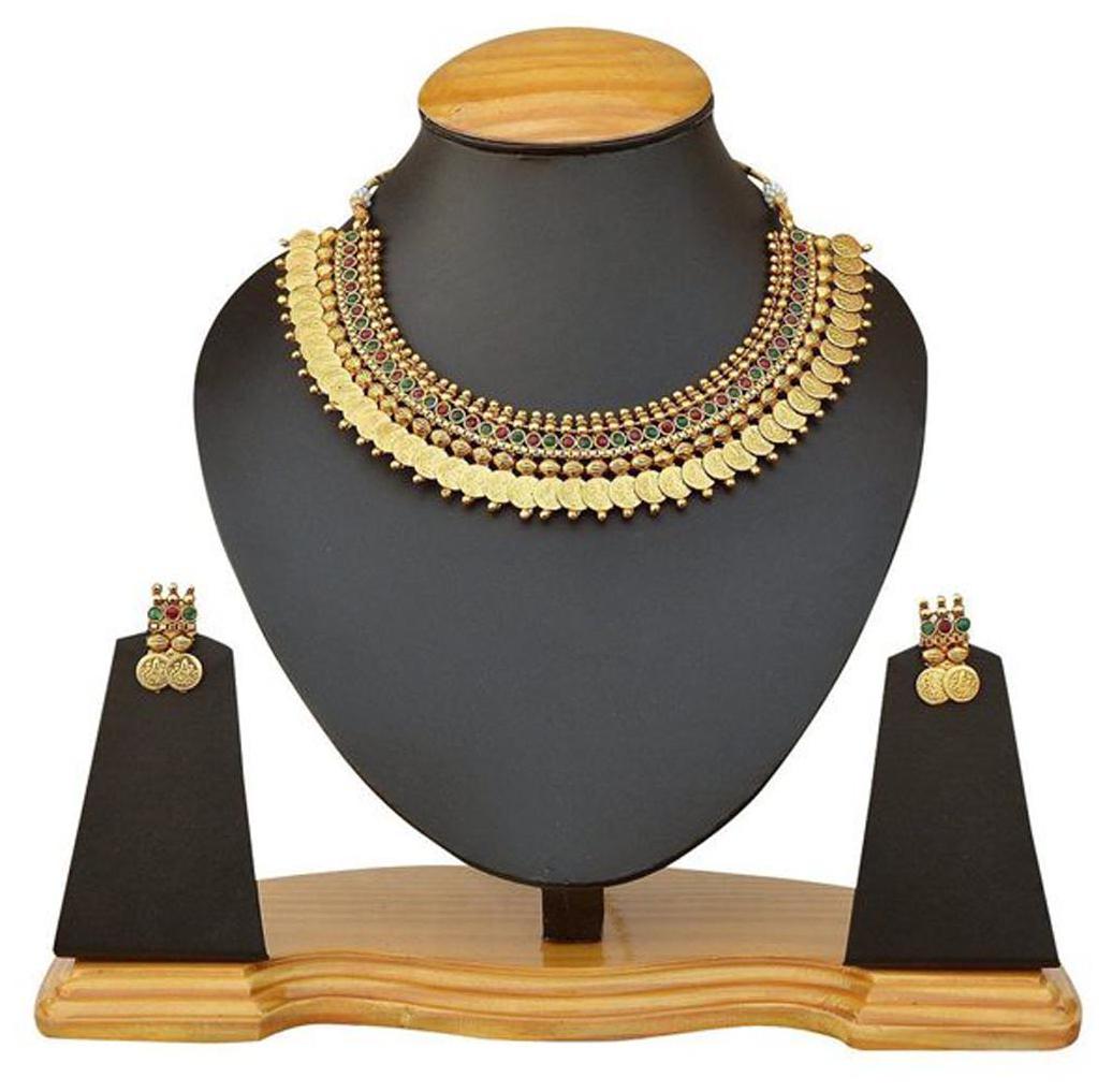 

Jewels Galaxy Golden Alloy Necklace Set