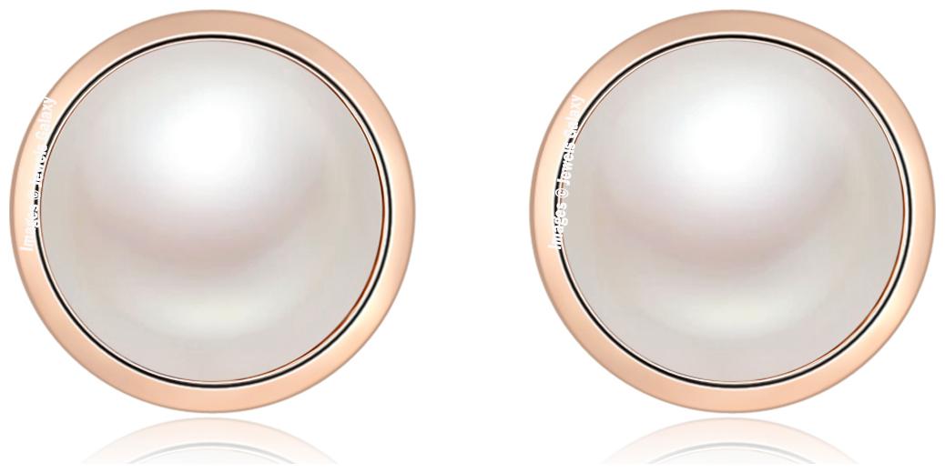 

Jewels Galaxy Luxuria Exclusive Elegant Circular Pearl Gold Plated Fascinating Stud Earrings For Women Girls