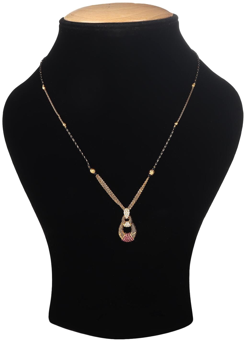 

Jewels Gehna Alloy Contemporary Fancy Cubic Zirconia Mangalsutra For Womes