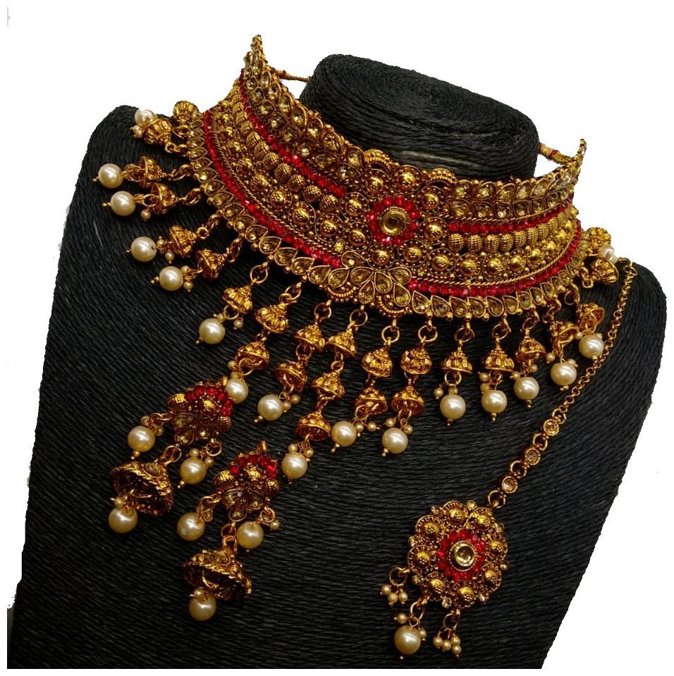 

Jewels Gold Unique Copper Necklace Set