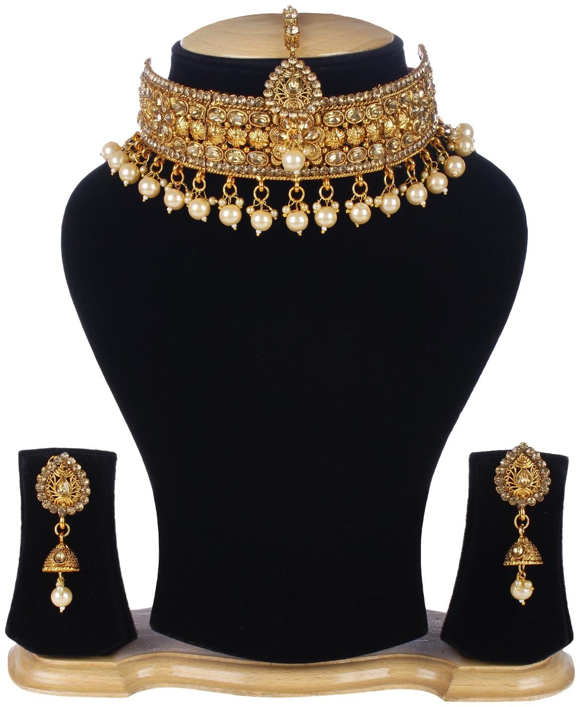 

Jewels Gold Alloy Cubic Zirconia Fancy Jewellery Set For Women Girls