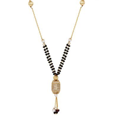 

Jewels Gold Alloy Party Wear Wedding Sparkling Traditional Stone Antique Latest Mangalsutra For Women Girls