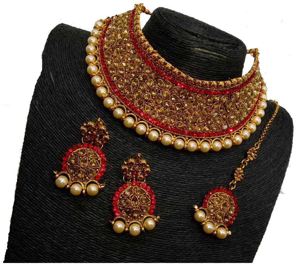 

Jewels Gold Unique Copper Necklace Set