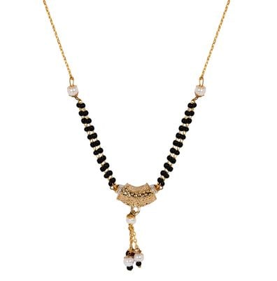 

Jewels Gold Alloy Party Wear Wedding Sparkling Traditional Stone Antique Latest Mangalsutra For Women Girls