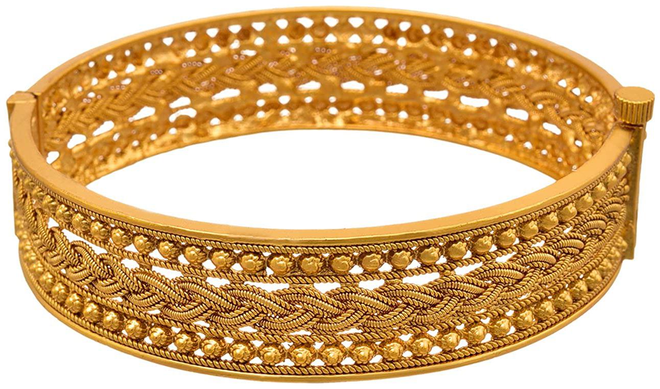 

JFL Jewellery for Less Gold Plated Kada for Women Girls