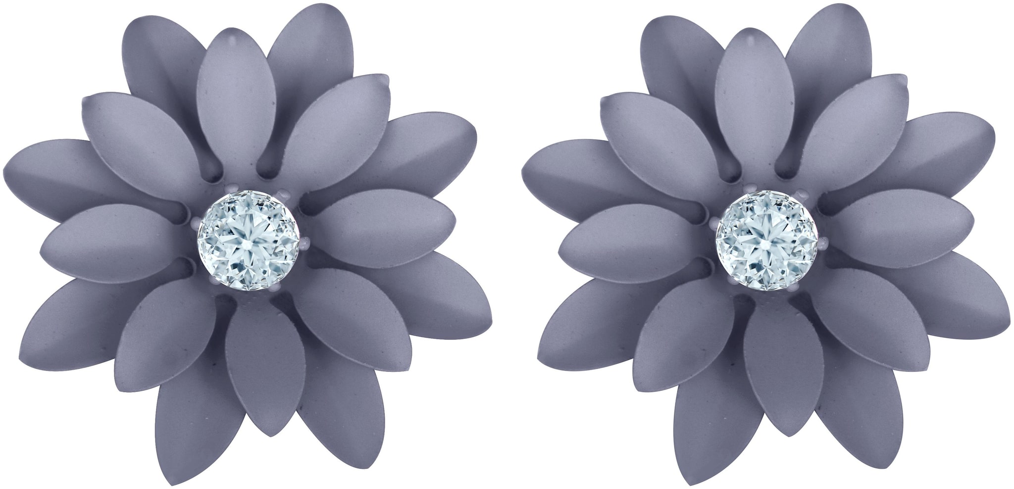 

JFL - Jewellery for Less Non-precious Metal Stainless Steel and Diamond Stud Earrings