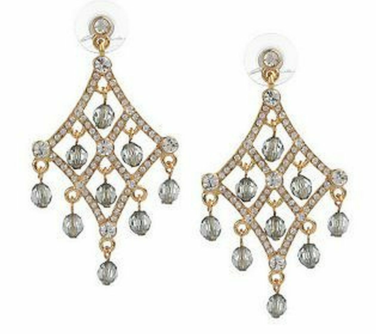 

Joan Rivers Elegant Evening Chandelier Crystal Earrings A WOW Gift Rare Find