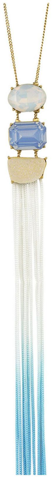 

John Wind Necklace Petite Blue Ombre Ladder Tassel Fringed