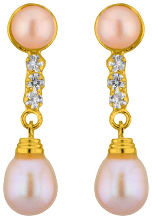 

Sri Jagdamba Pearls Pink Alloy Earrings