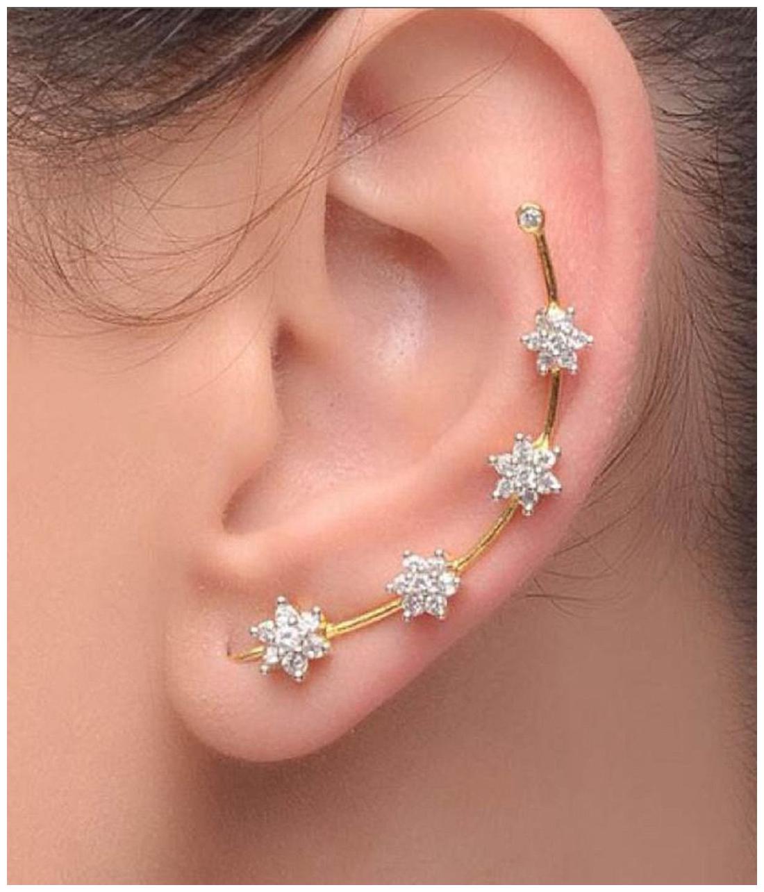 

JSD American Diamond Earcuffs for Gilrs and Women