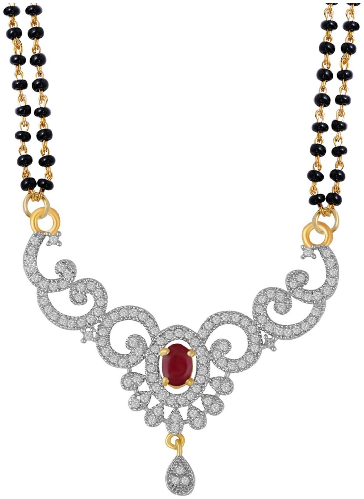 

JSD American Diamond Indian Flora Mangalsutra for Women