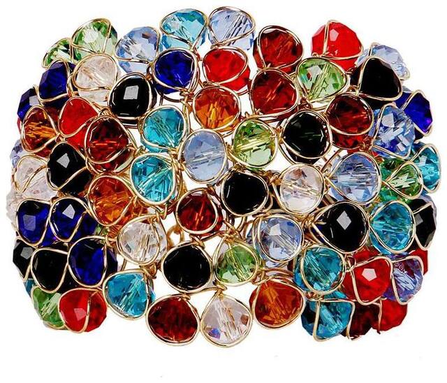 JSD Crystal MultiColor Bracelet for Girls and Women_Adjustable