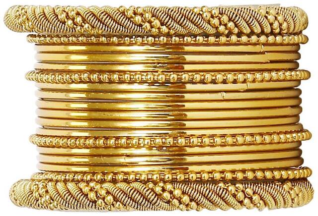 JSD Gold Plated Bangles Set for Girls and Women Size_2.8