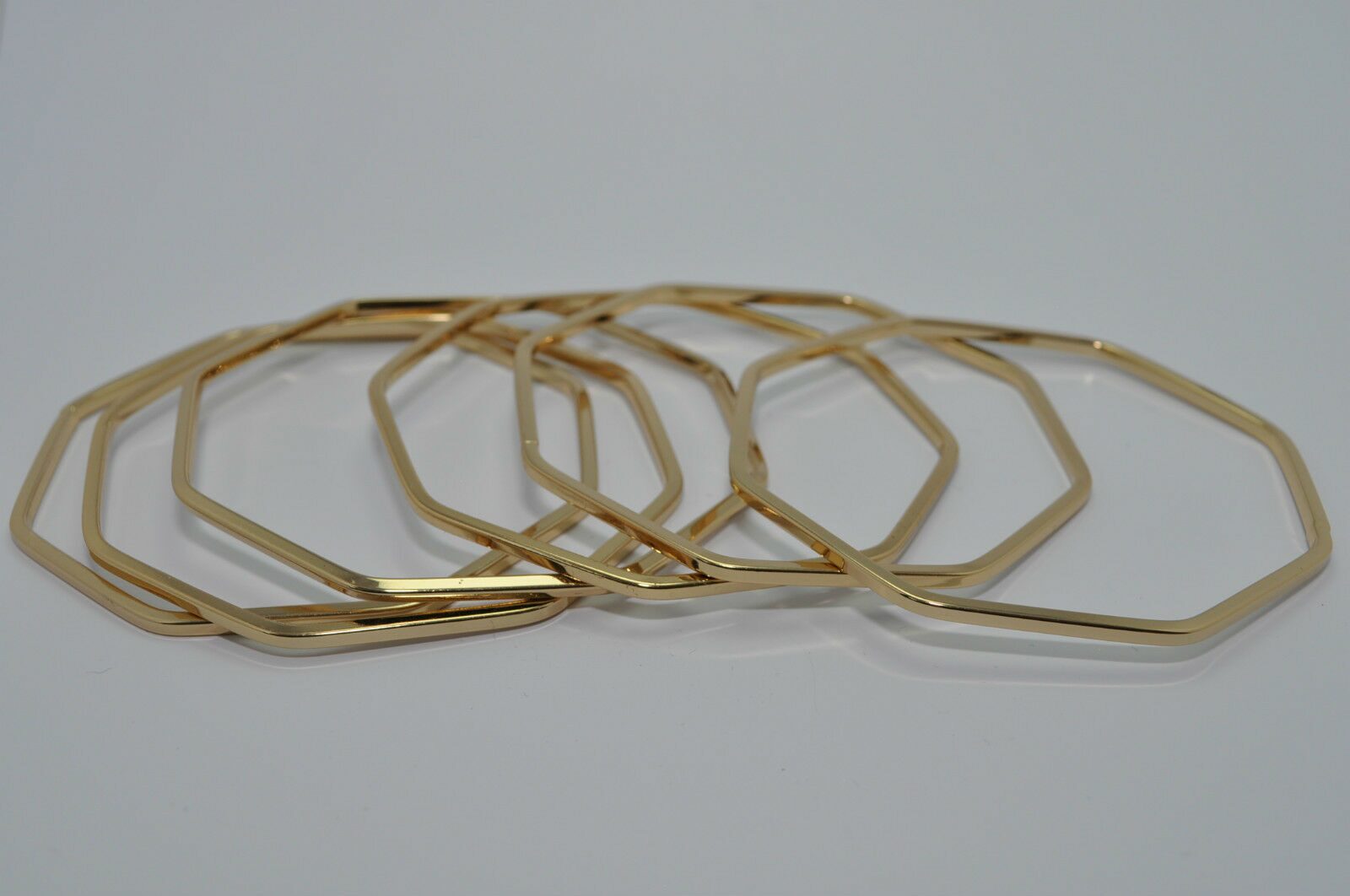 

JULES SMITH 14k Plated Yellow Gold PRISM Bangles Bracelet Jewelry NEW 84