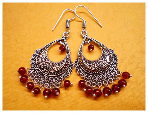 

KAIYNAT ANTIQUE GERMAN SILVER EARRINGS FOR GIRLS WOMEN