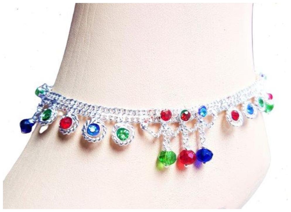 

KAMADA CREATIONS Multi Colored Anklets For Women