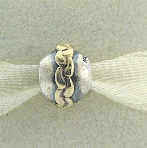 

KD-21 CHAMILIA STERLING SILVER 14 KARAT GOLD PAISLEY BEAD NEW RETIRED RARE