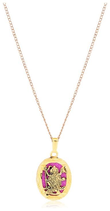 

KEASR ZEMS Golden Pink Mahakali Pendant - For Gift as a Sign of Goodness