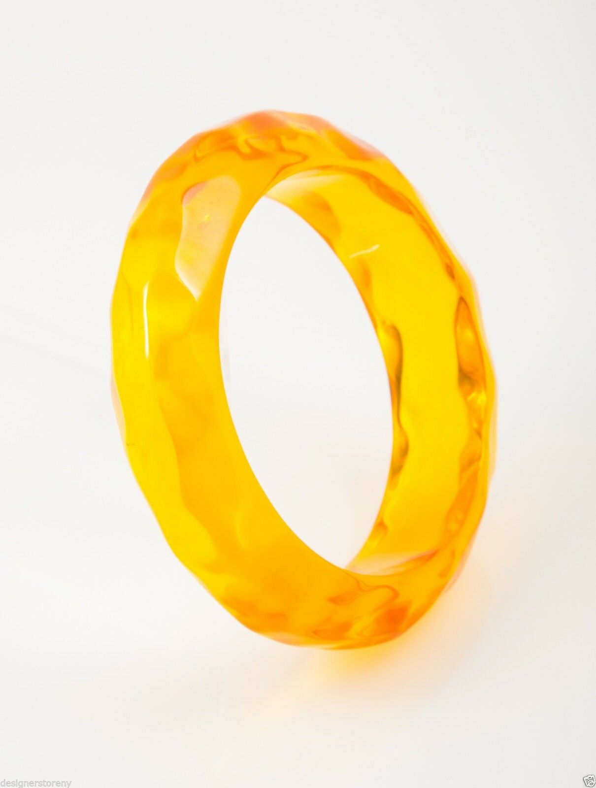 

Kenneth Jay Lane trans amber bangle bracelet