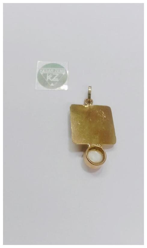 

KESAR ZEMS Shri Yantra Pendant-Chandra with White Colore Stone For Unisex