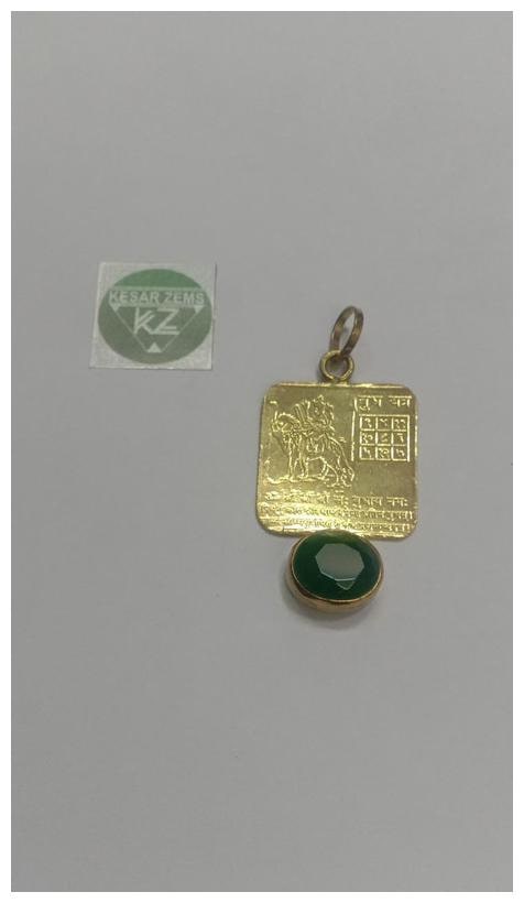 

KESAR ZEMS Shri Yantra Pendant-Budh with Green Colore Stone For Unisex